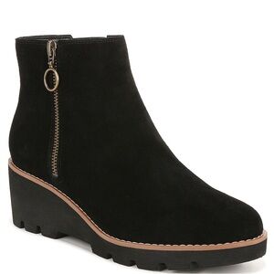 VIONIC HAZAL BLACK SUEDE WEDGE BOOTIE WOMEN'S SIZE 9.5 NEW IN BOX